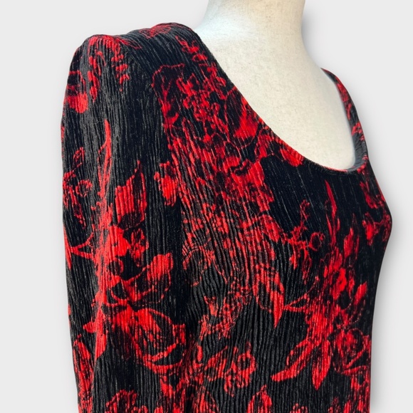 Anthropologie Pencil Dress Red Velvet HD Paris Dierdre Holiday Christmas Party M - Picture 4 of 9